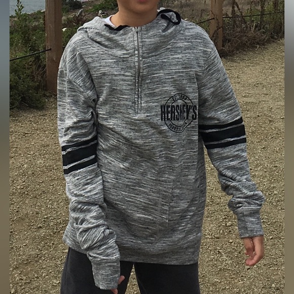 Hershey’s Pullover Zip Hoodie, Gray - Picture 6 of 9
